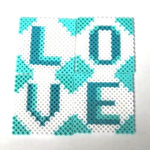 Perler Beads LOVE Coasters Drinkware